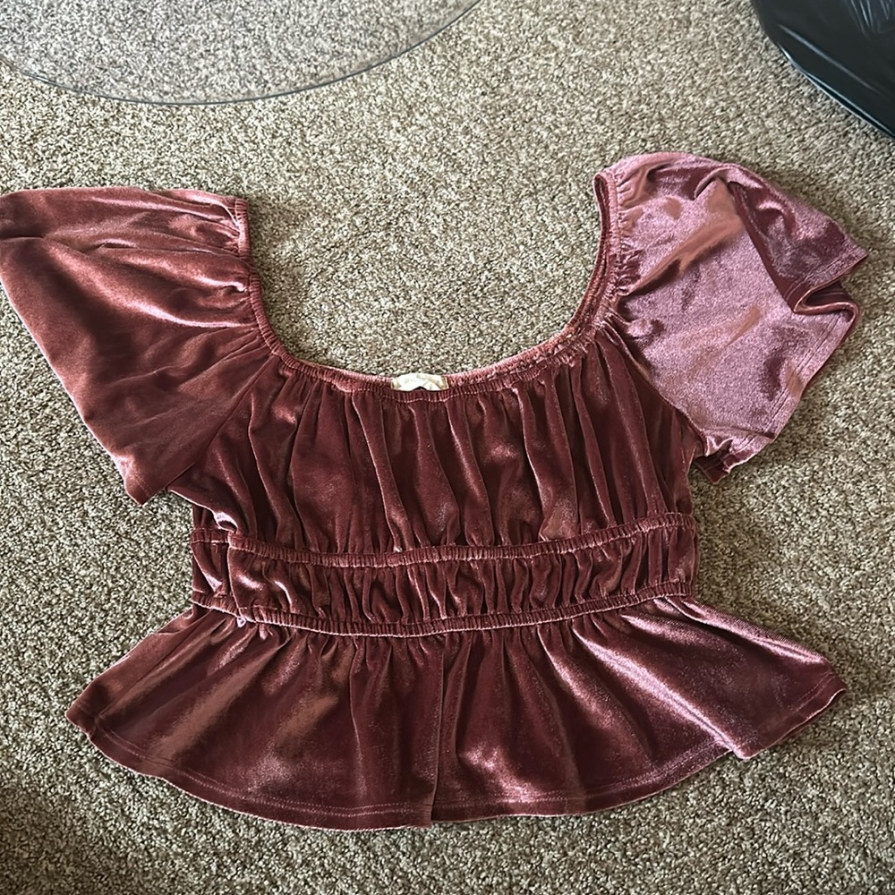 Altar’d State Velvet Crop Top